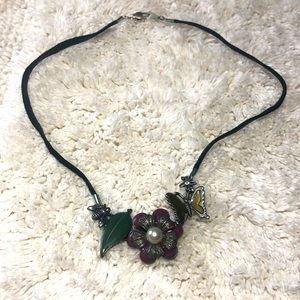 Metal charm necklace